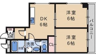 クリスタル長居の物件間取画像